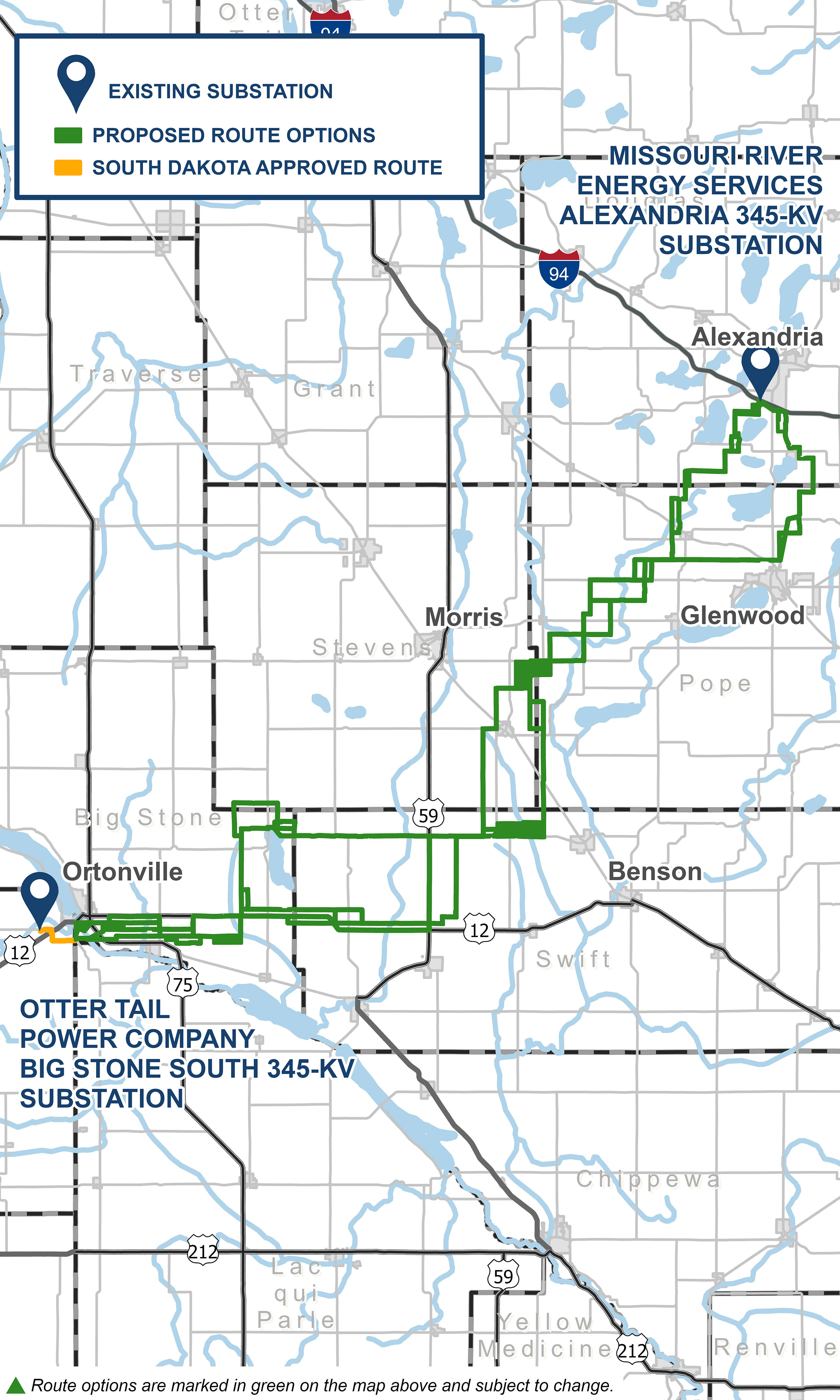 Overview map of transmission line
